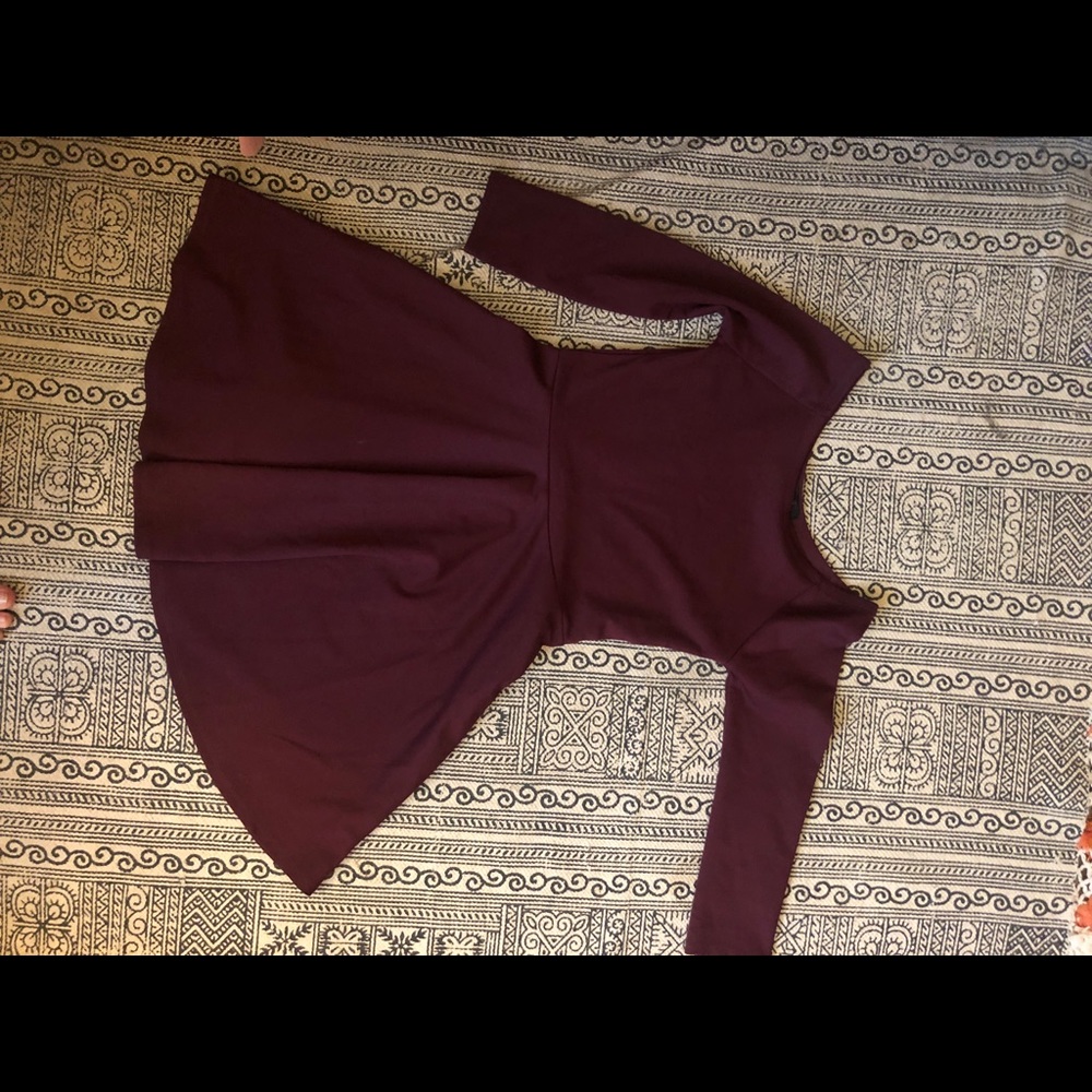 Burgundy quarter-length sleeve, forever 21 dress